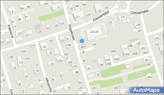 Warszawa, Rogatkowa, 40, mapa Warszawy