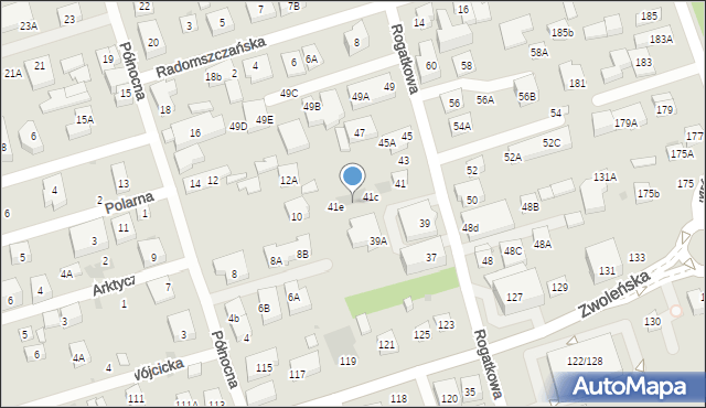 Warszawa, Rogatkowa, 41d, mapa Warszawy