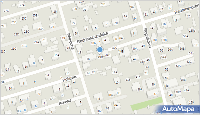 Warszawa, Rogatkowa, 49D, mapa Warszawy
