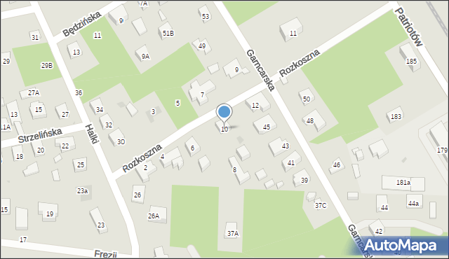 Warszawa, Rozkoszna, 10, mapa Warszawy