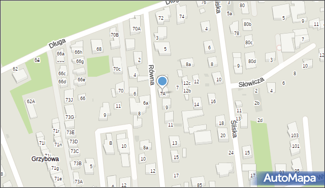 Warszawa, Równa, 7A, mapa Warszawy