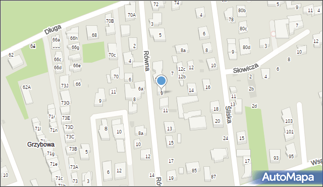 Warszawa, Równa, 9, mapa Warszawy