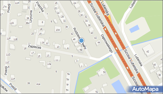 Warszawa, Rodziewiczówny Marii, 56, mapa Warszawy