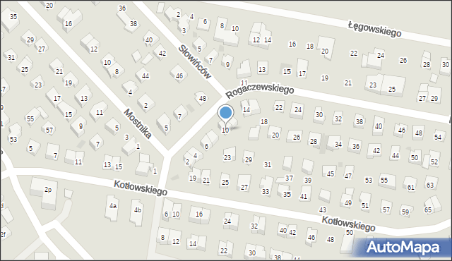 Wejherowo, Rogaczewskiego Feliksa, 10, mapa Wejherowo