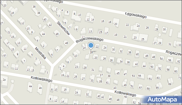 Wejherowo, Rogaczewskiego Feliksa, 18, mapa Wejherowo