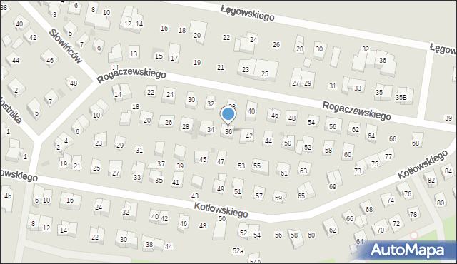 Wejherowo, Rogaczewskiego Feliksa, 36, mapa Wejherowo