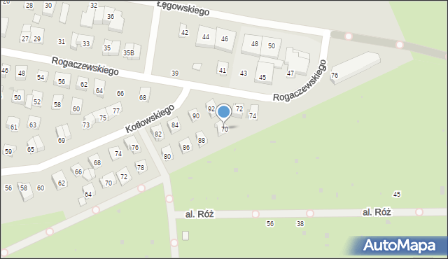 Wejherowo, Rogaczewskiego Feliksa, 70, mapa Wejherowo
