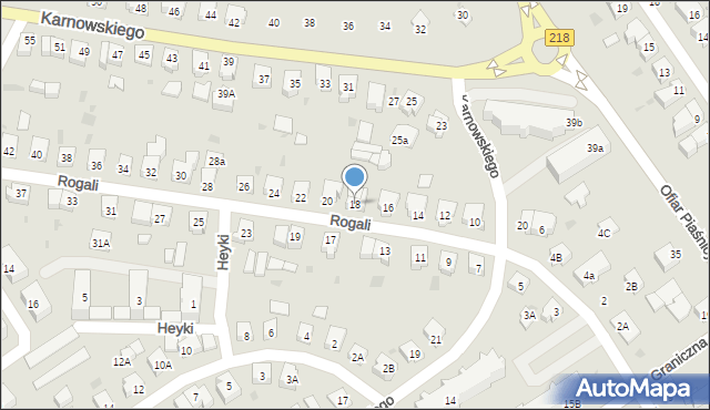 Wejherowo, Rogali Tomasza, 18, mapa Wejherowo