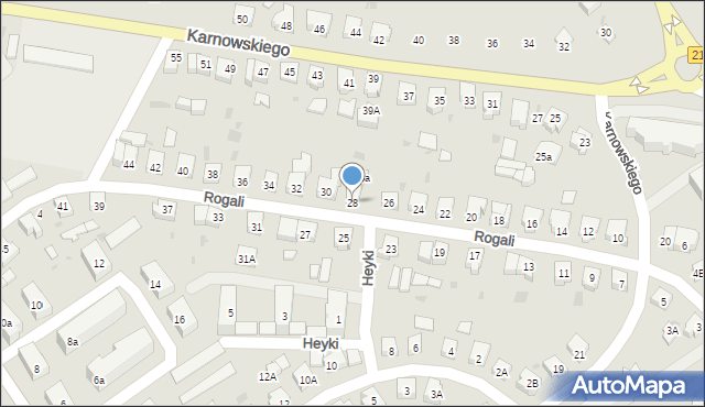 Wejherowo, Rogali Tomasza, 28, mapa Wejherowo