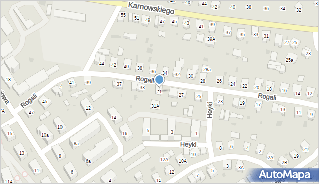 Wejherowo, Rogali Tomasza, 31, mapa Wejherowo