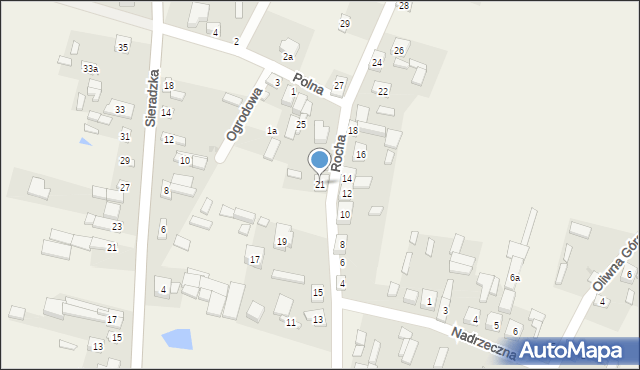 Widawa, Rocha, 21, mapa Widawa