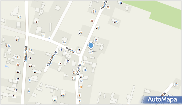 Widawa, Rocha, 22, mapa Widawa