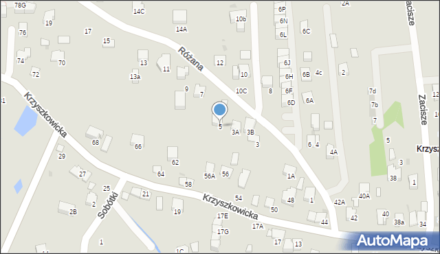 Wieliczka, Różana, 5, mapa Wieliczka