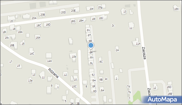 Wieliczka, Różana, 6P, mapa Wieliczka