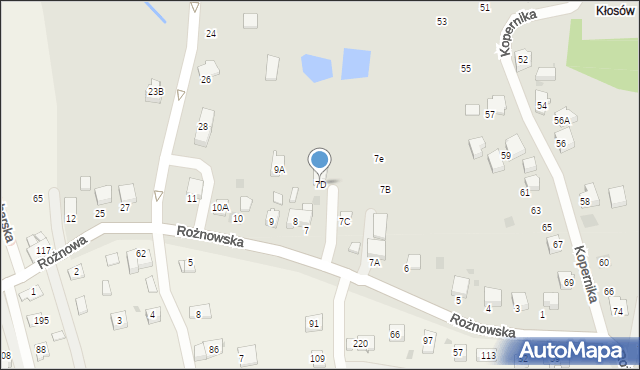 Wieliczka, Rożnowska, 7D, mapa Wieliczka