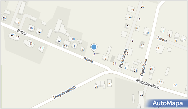 Wielka Wieś, Rolna, 4, mapa Wielka Wieś