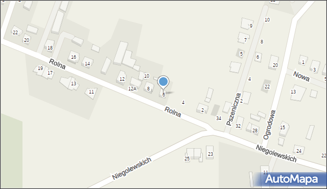 Wielka Wieś, Rolna, 6, mapa Wielka Wieś