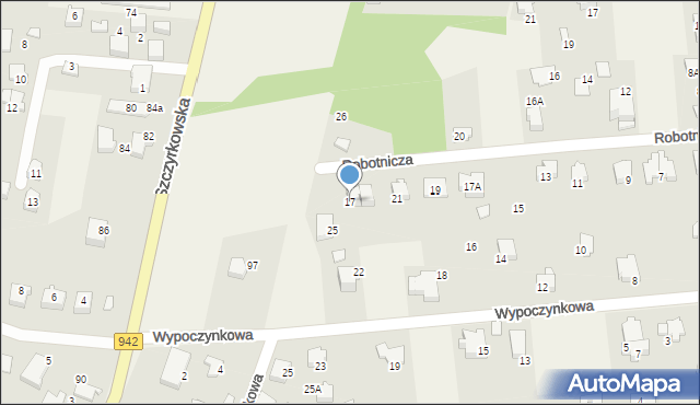 Wilkowice, Robotnicza, 17, mapa Wilkowice