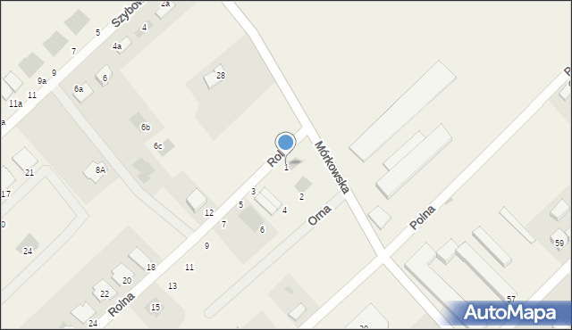 Wilkowice, Rolna, 1a, mapa Wilkowice