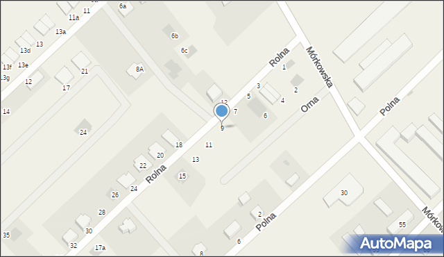 Wilkowice, Rolna, 9, mapa Wilkowice