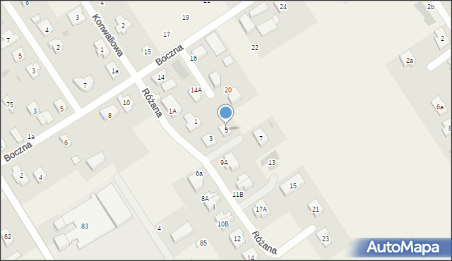 Wilkowice, Różana, 5, mapa Wilkowice