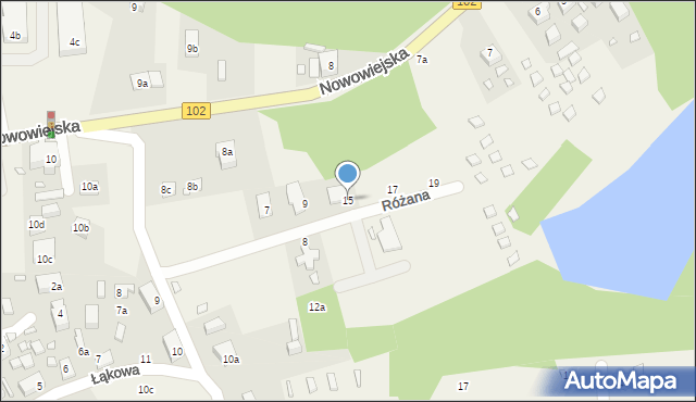 Wisełka, Różana, 15, mapa Wisełka