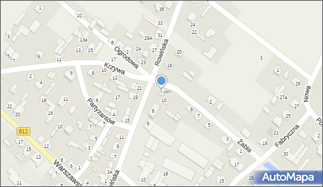 Wisznice, Rowińska, 12, mapa Wisznice