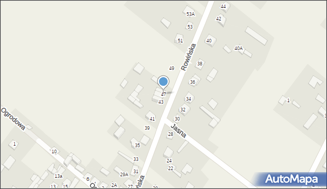 Wisznice, Rowińska, 47, mapa Wisznice