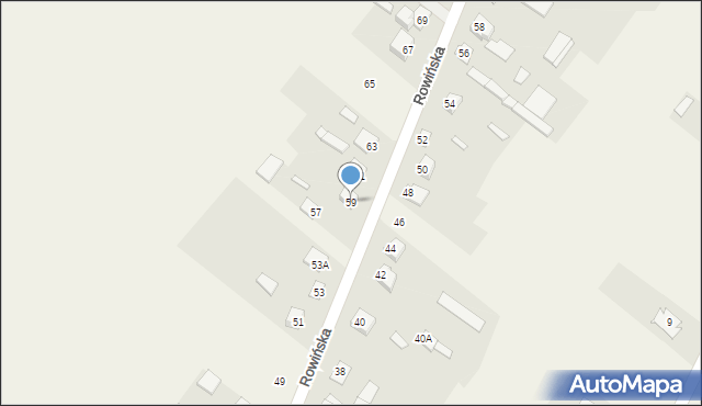 Wisznice, Rowińska, 59, mapa Wisznice