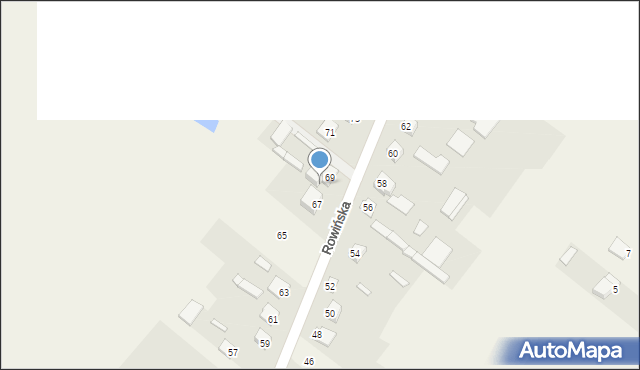 Wisznice, Rowińska, 69A, mapa Wisznice