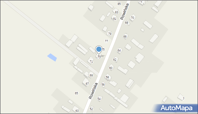 Wisznice, Rowińska, 73, mapa Wisznice