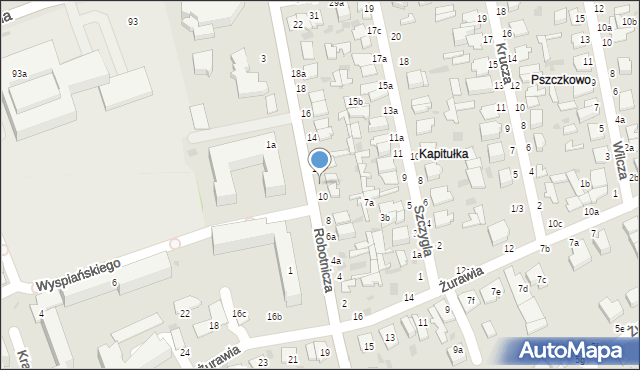 Włocławek, Robotnicza, 10a, mapa Włocławka