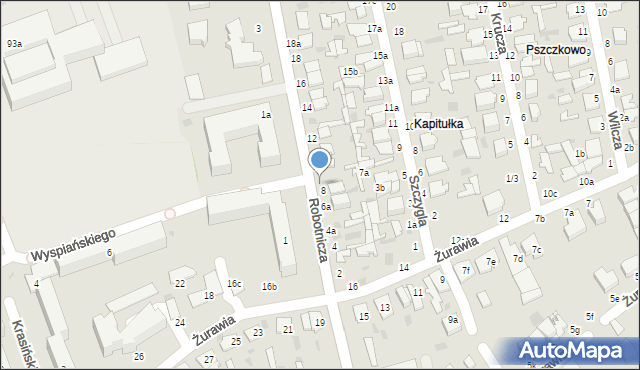 Włocławek, Robotnicza, 8b, mapa Włocławka