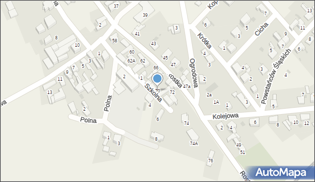 Wojnowice, Rostka, 70, mapa Wojnowice