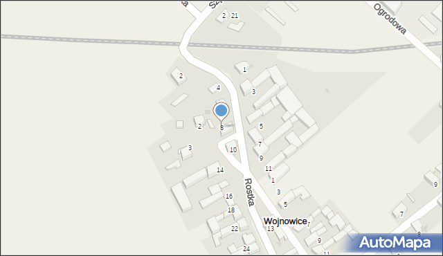 Wojnowice, Rostka, 8, mapa Wojnowice