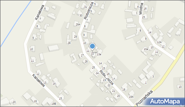 Wojnowice, Robotnicza, 12, mapa Wojnowice