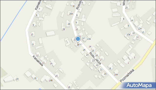 Wojnowice, Robotnicza, 26, mapa Wojnowice