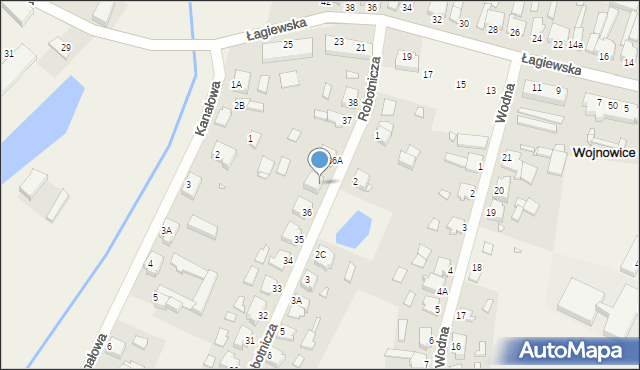 Wojnowice, Robotnicza, 36b, mapa Wojnowice