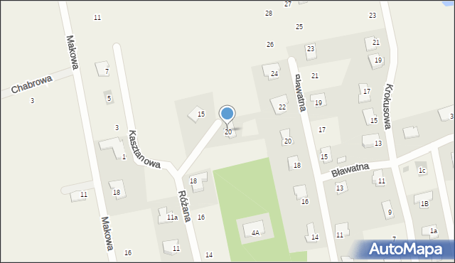 Wójtowo, Różana, 20, mapa Wójtowo