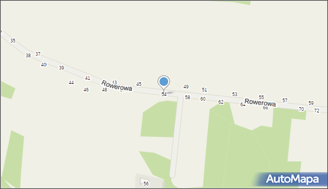Wola Kalinowska, Rowerowa, 54, mapa Wola Kalinowska