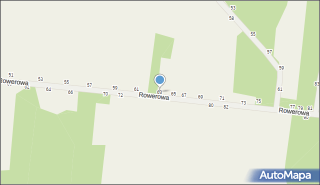 Wola Kalinowska, Rowerowa, 63, mapa Wola Kalinowska
