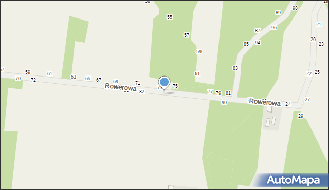 Wola Kalinowska, Rowerowa, 84, mapa Wola Kalinowska