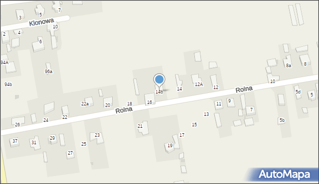 Wola Moszczenicka, Rolna, 14b, mapa Wola Moszczenicka