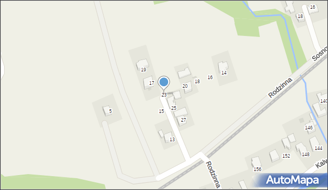 Wola Radziszowska, Rodzinna, 23, mapa Wola Radziszowska