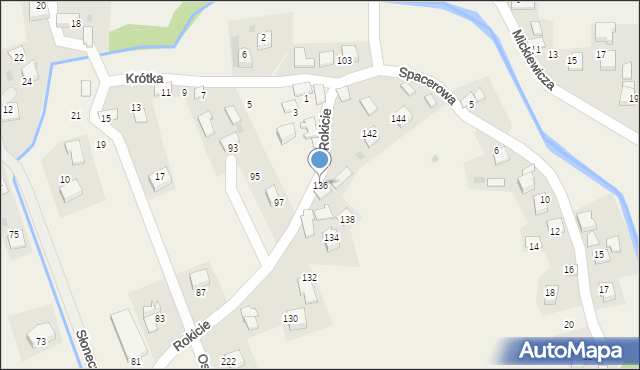 Wola Radziszowska, Rokicie, 136, mapa Wola Radziszowska