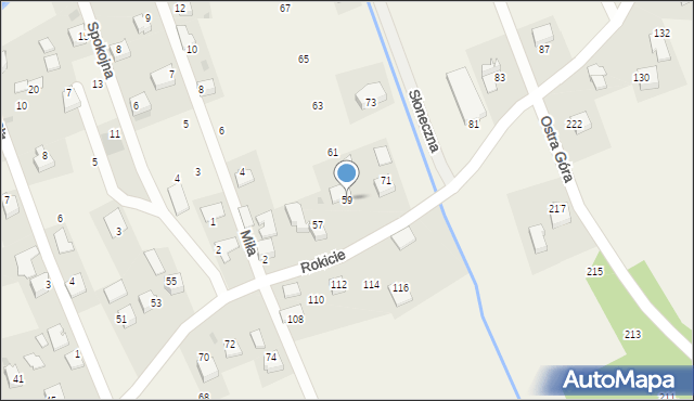 Wola Radziszowska, Rokicie, 59, mapa Wola Radziszowska