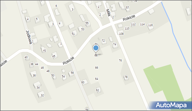 Wola Radziszowska, Rokicie, 68, mapa Wola Radziszowska
