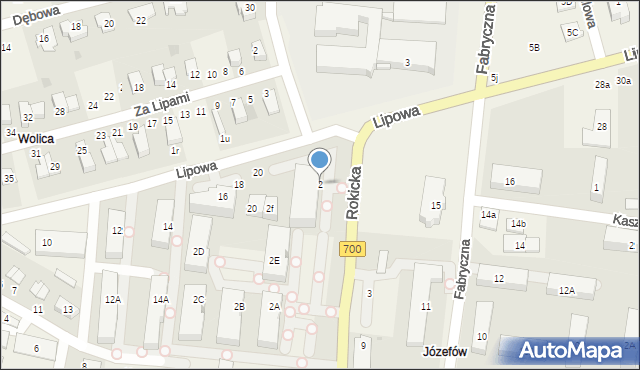 Wolica, Rokicka, 2, mapa Wolica