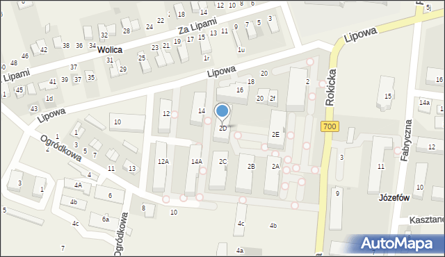 Wolica, Rokicka, 2D, mapa Wolica