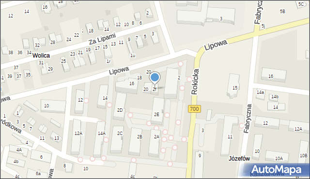 Wolica, Rokicka, 2f, mapa Wolica